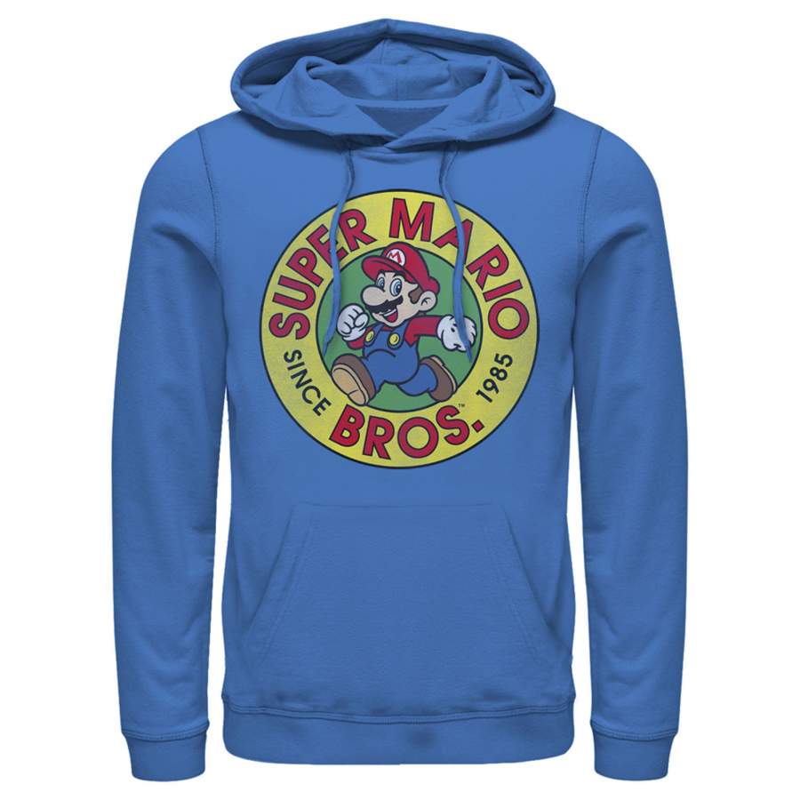 Nintendo Men’s Mario Walk Circle 1985  Lightweight Hoodie