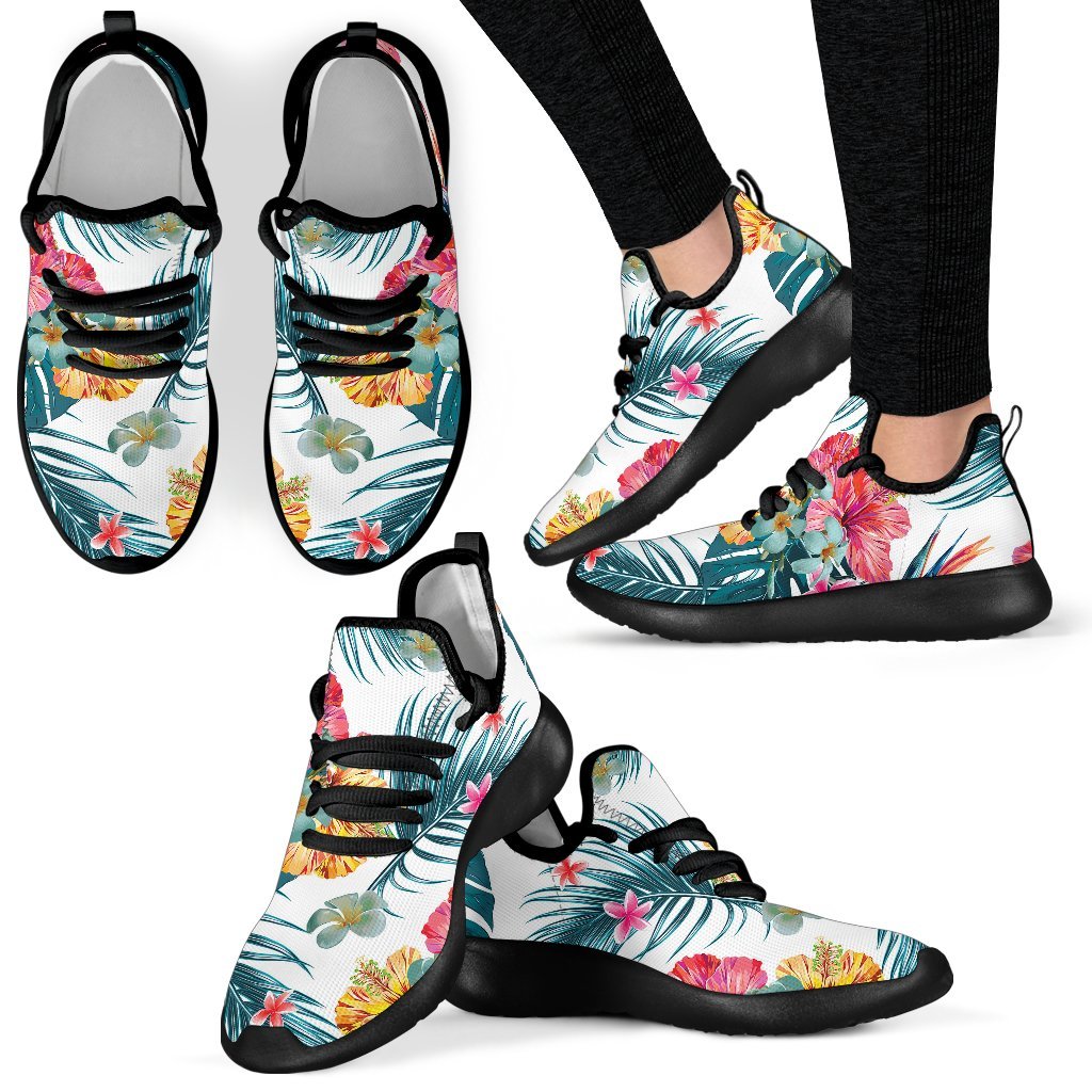 Aloha Hawaii Floral Pattern Print Mesh Knit Shoes