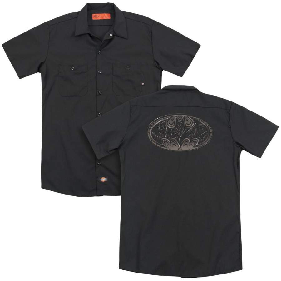 Batman – Bio Mech Bat Shield (Back Print) Adult Work Shirt