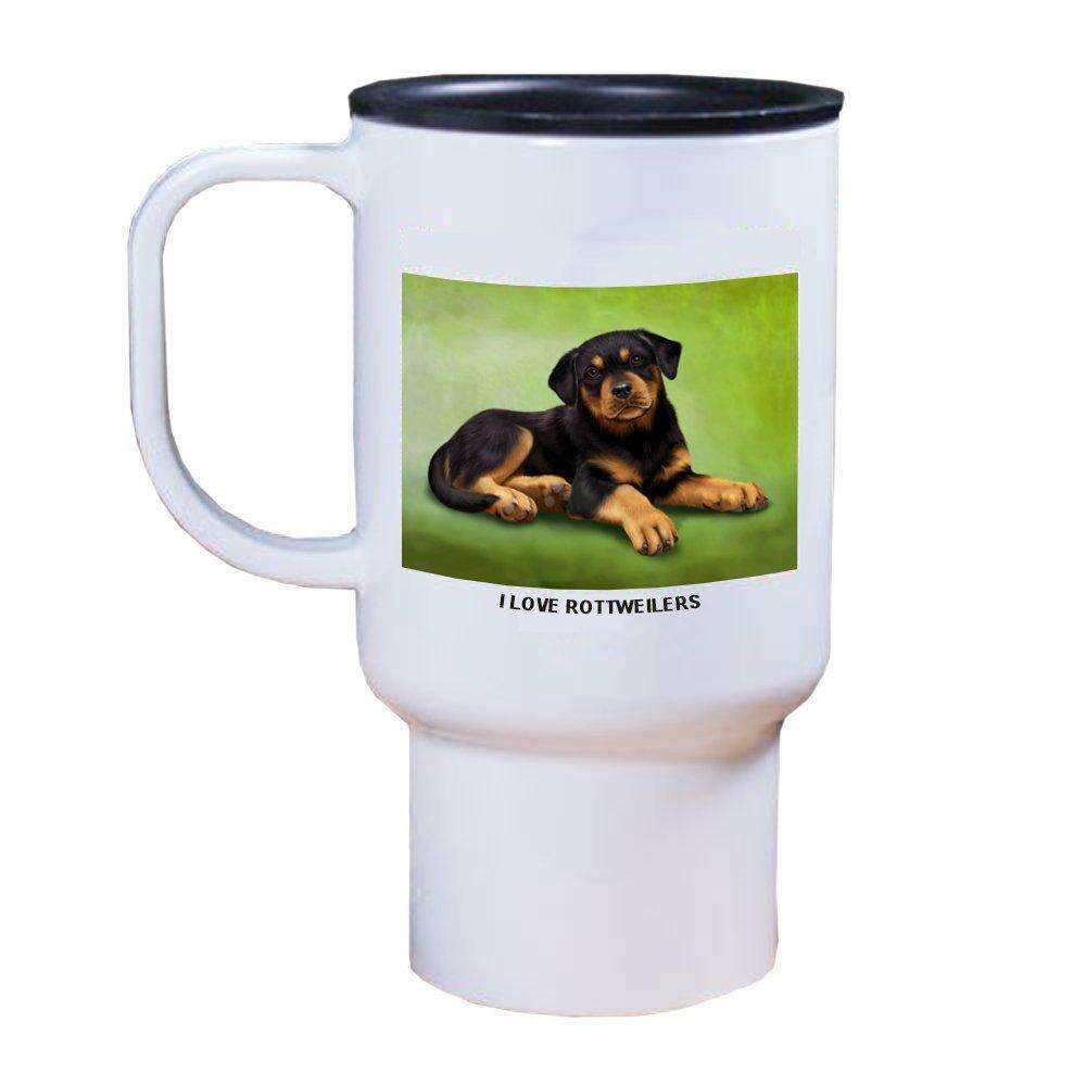 Rottweiler Puppy Dog Travel Mug