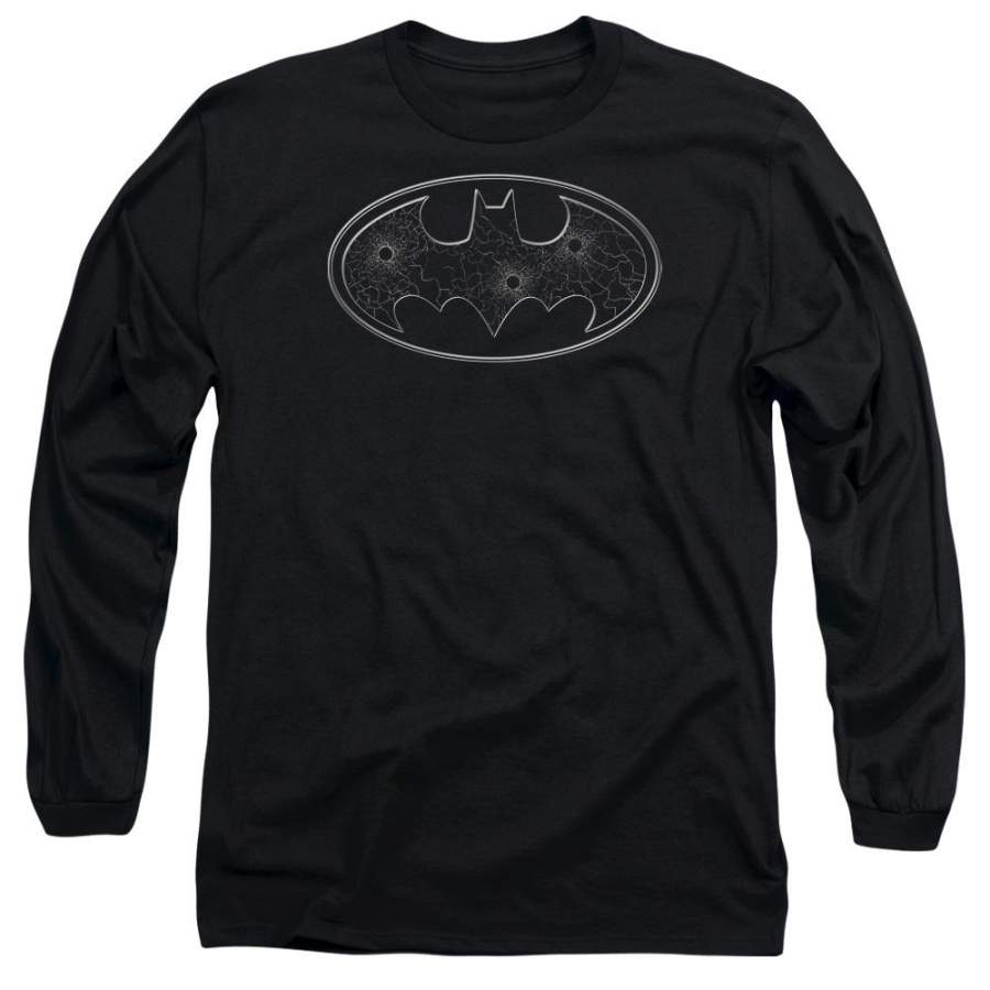 Batman – Glass Hole Logo Long Sleeve Adult 18/1