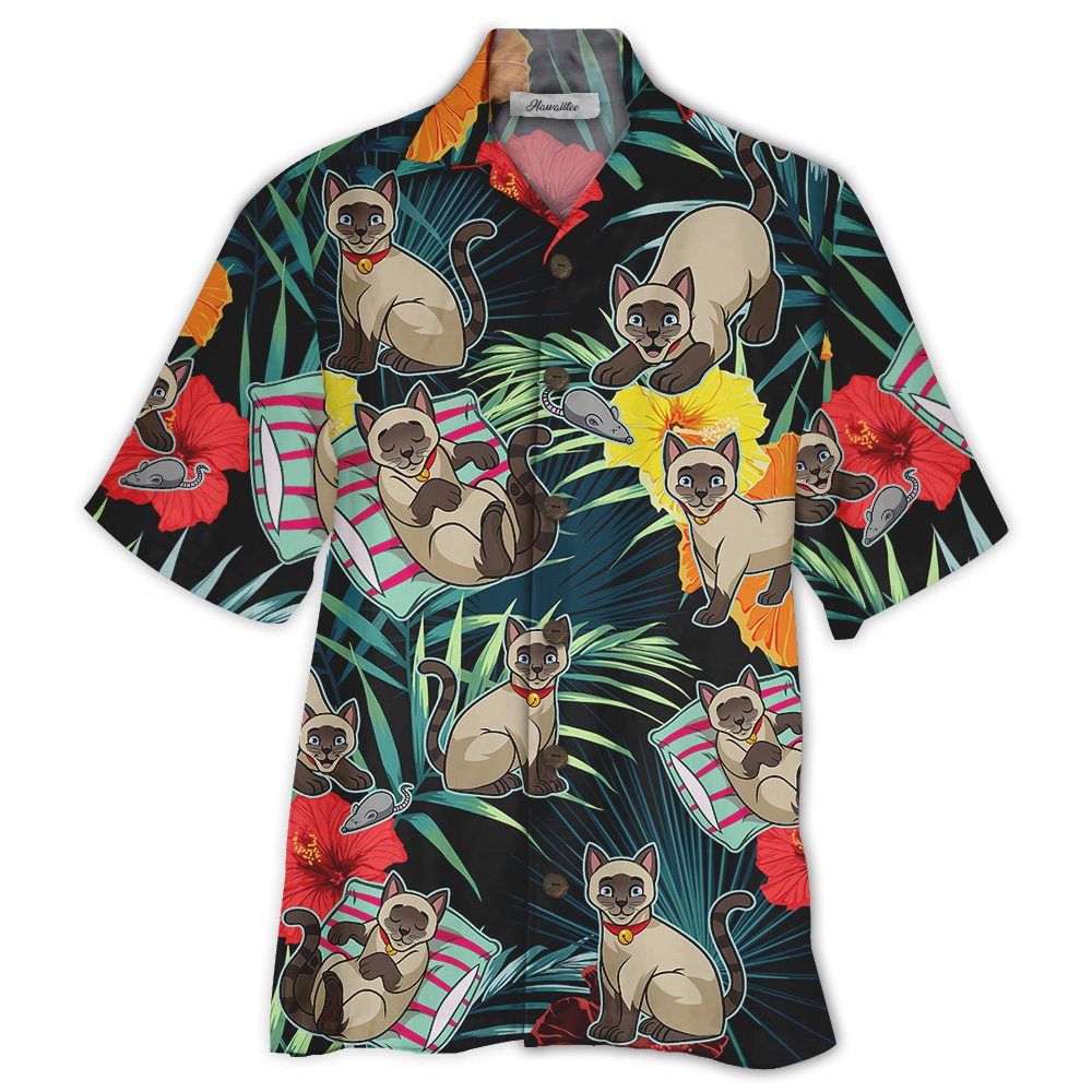 Siamese Cat Colorful Unique Design Unisex Hawaii Shirt For Men And Women Ha30396