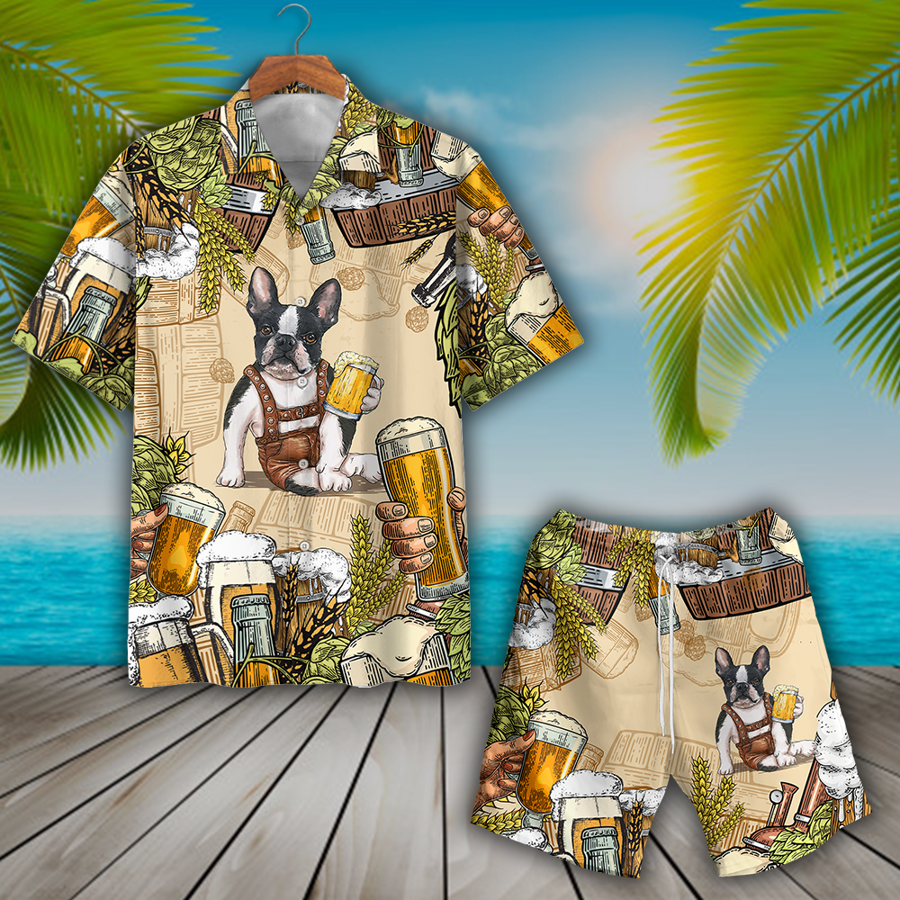 Famille Boston Terrier Beer Hawaii Short K Ha74362