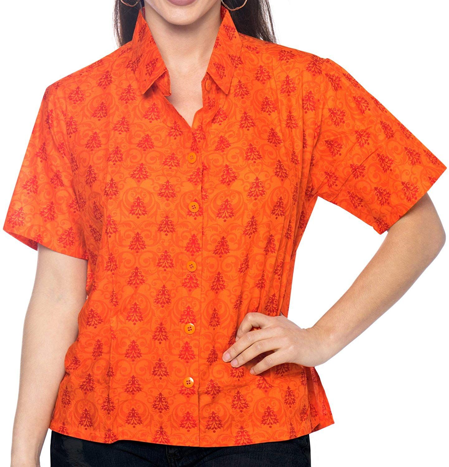 Abstract Orange Nice Design Hawaii Shirt Ha96494