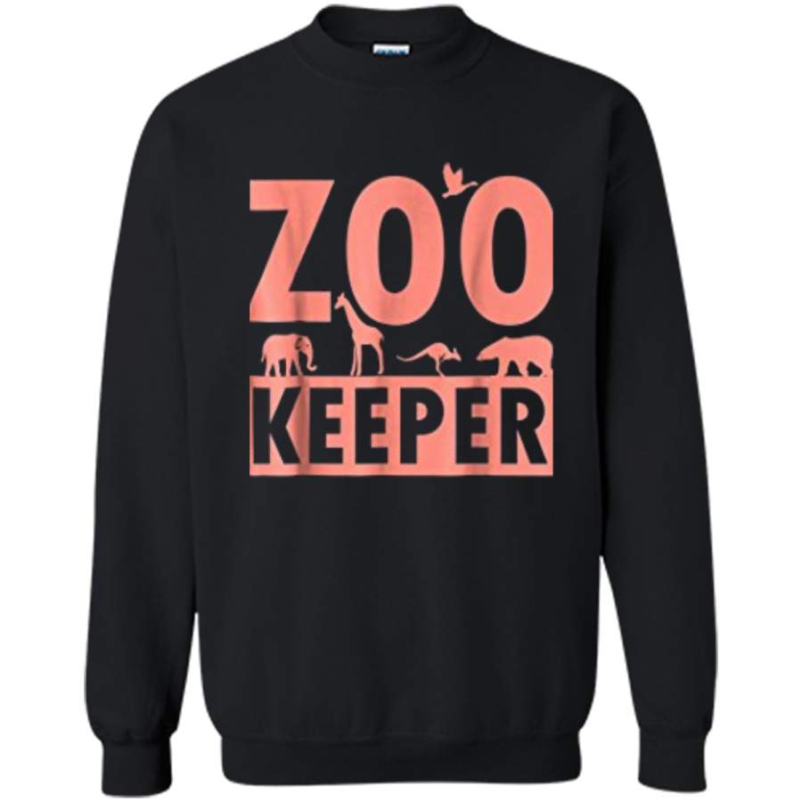 Zoo Keeper  for Zoo Workers Animal Lovers Staff Printed Crewneck Pullover Sweatshirt