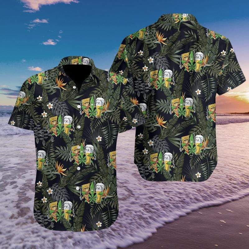 Weed Beer And Pizza Tropical Hawaiian Shirt | Unisex | Adult | Hw3475