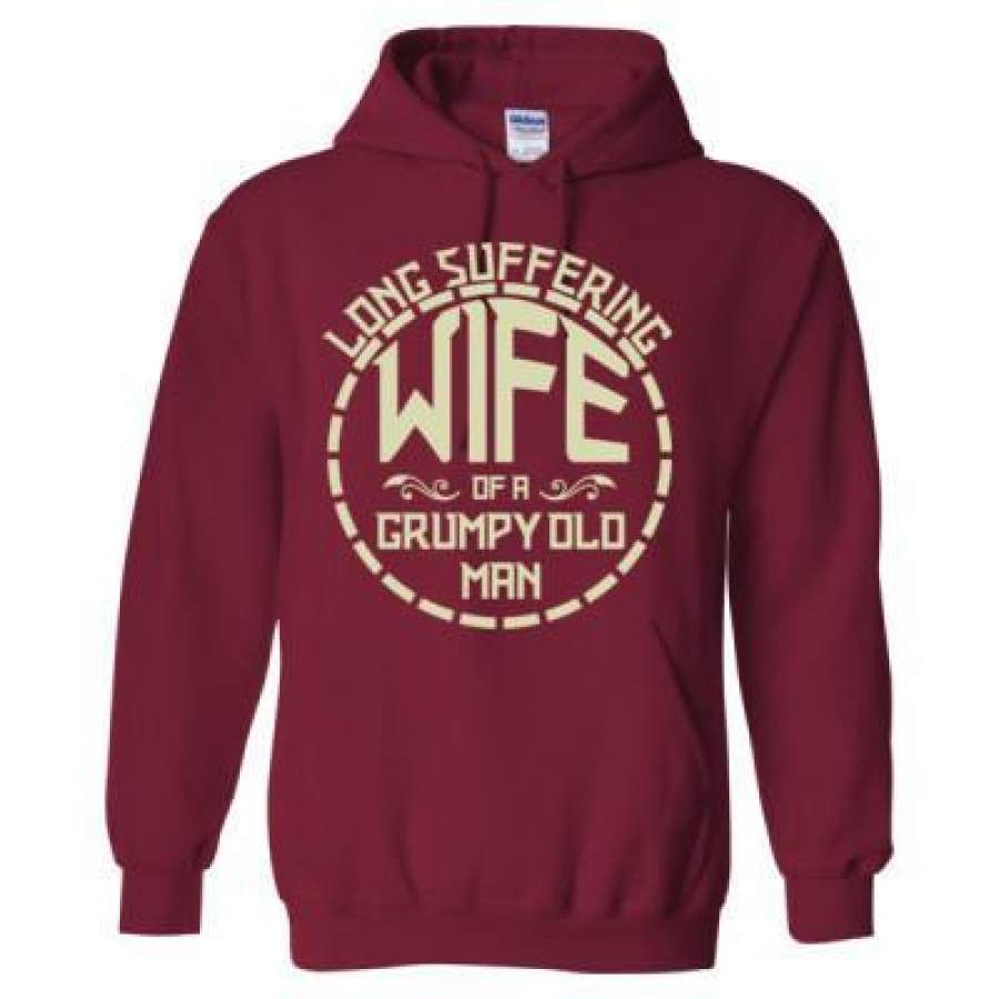 AGR Long Suffering Wife Of A Grumpy Old Man – Heavy Blend™ Hooded Sweatshirt