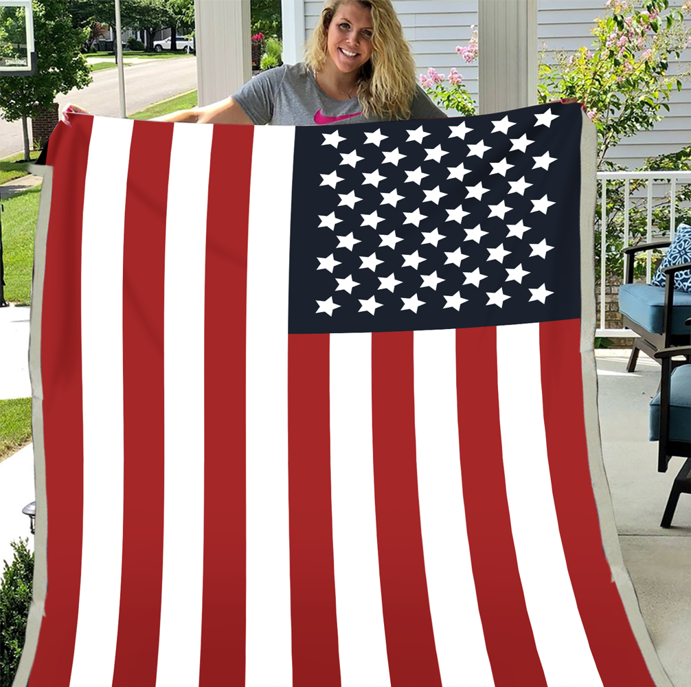 Us Flag – Best Idea Gift For Dad, Gift For Home Decor, Gift For Family  – Fleece Blanket