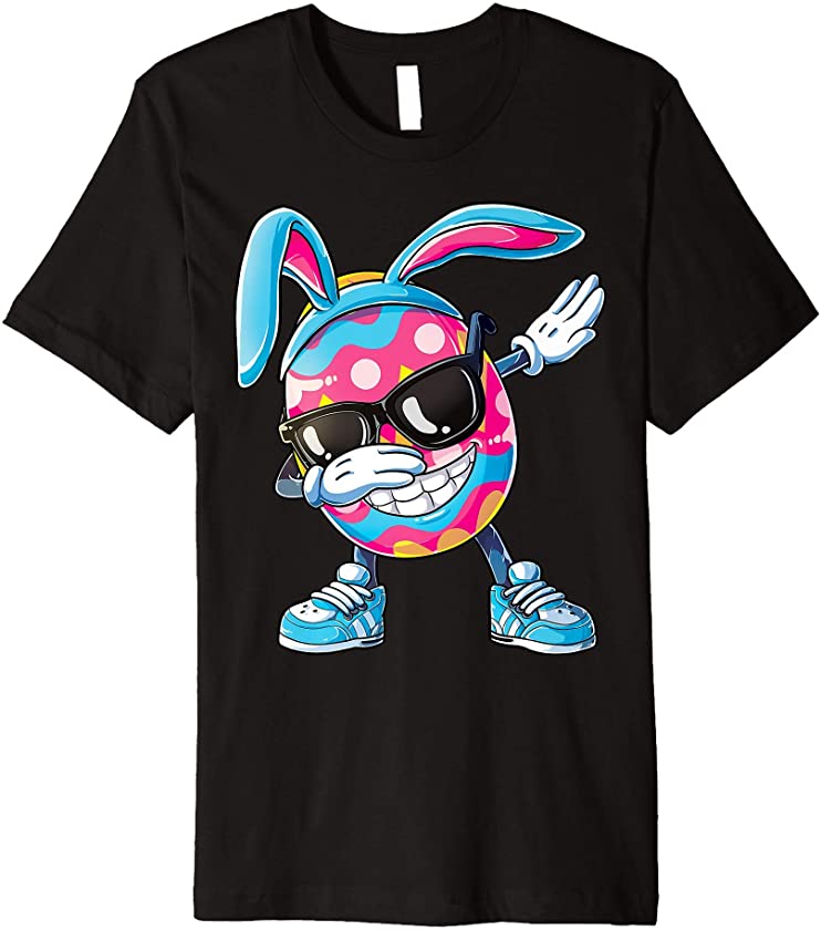 Dabbing Easter Egg Bunny Ears Boys Kids Girls Hunter Hunting Premium T-Shirt