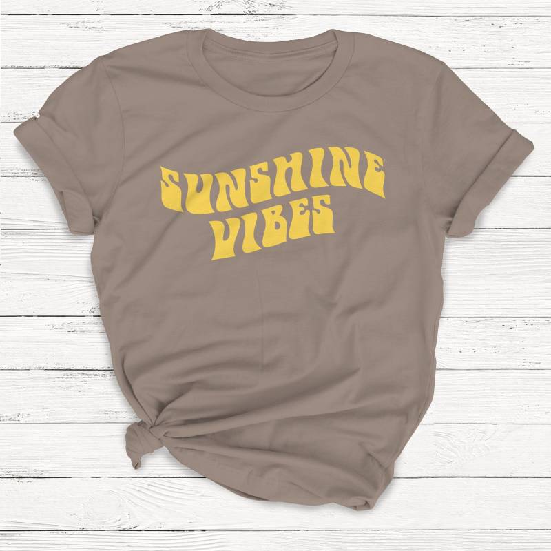 Crushtee Sunshine Vibes T shirt, Camping Shirt, Retro Shirt, Vintage Tee, Summer Shirt, Cute T shirt, Women’s Shirt, Unisex Tee Long Sleeve Hoodie