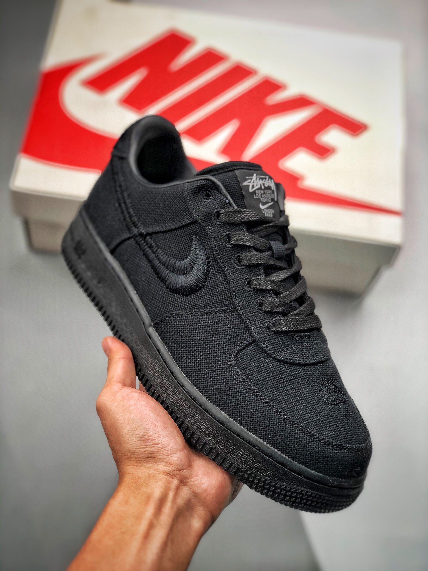 Stussy x Nike Air Force 1 Black CZ9084-001 5338868