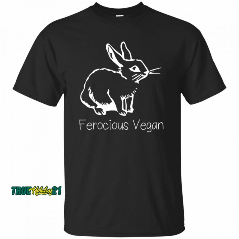 Vegan Vegetarian Rabbit Ferocious Vegan T-Shirt