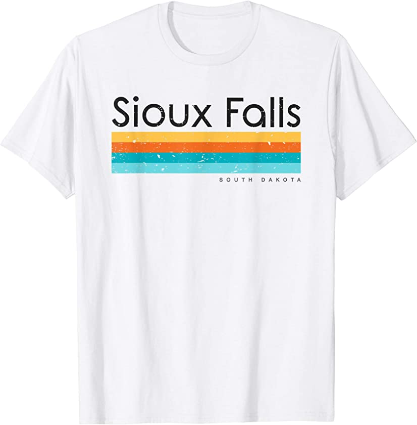 Vintage Sioux Falls South Dakota Retro Design T-Shirt