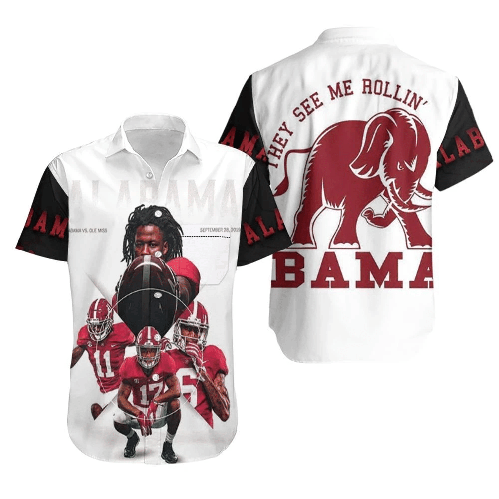 Alabama Crimson Tide Vs Ole Miss September 28 2019 Hawaiian Shirt Combo Beach