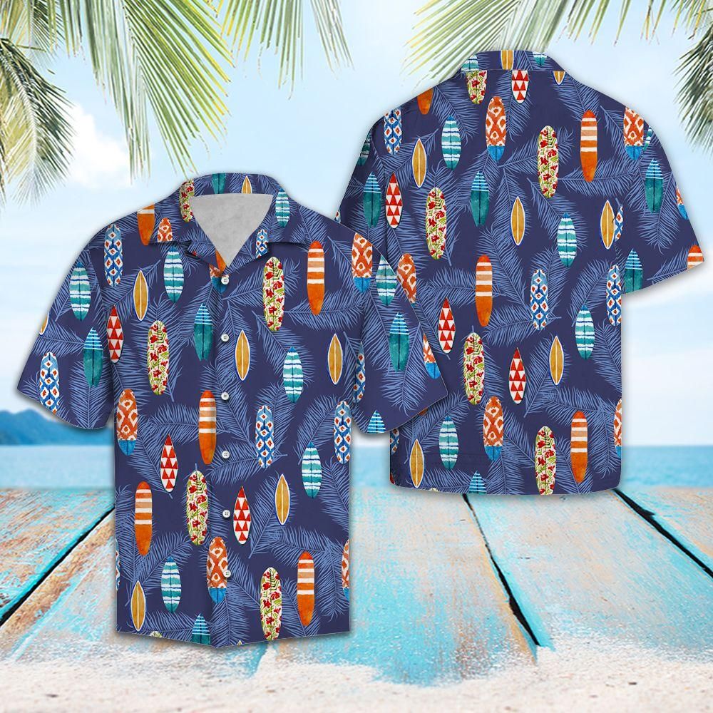 Tropical Surfboard Aloha Hawaiian Shirt Colorful Short Sleeve Summer Beach Casual Shirt For Men And Women