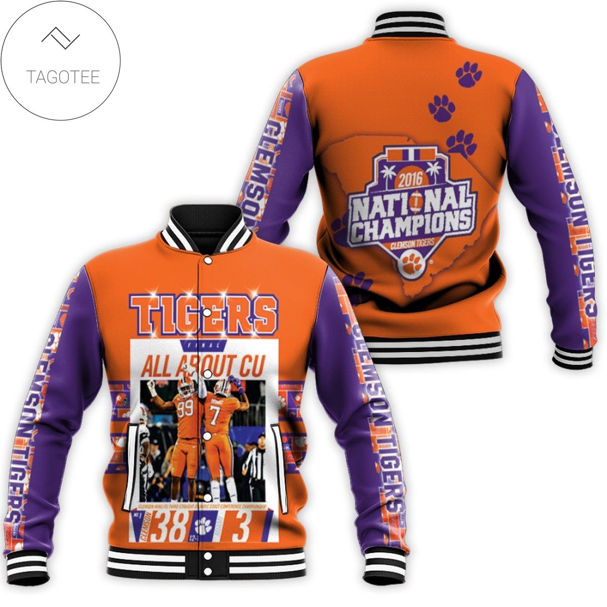 Clemson Tigers Baseball Jacket V10