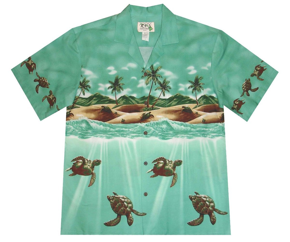 Totally Turtle Greenhawaiian Shirt Made In Summer Beach Shirts Ha76581