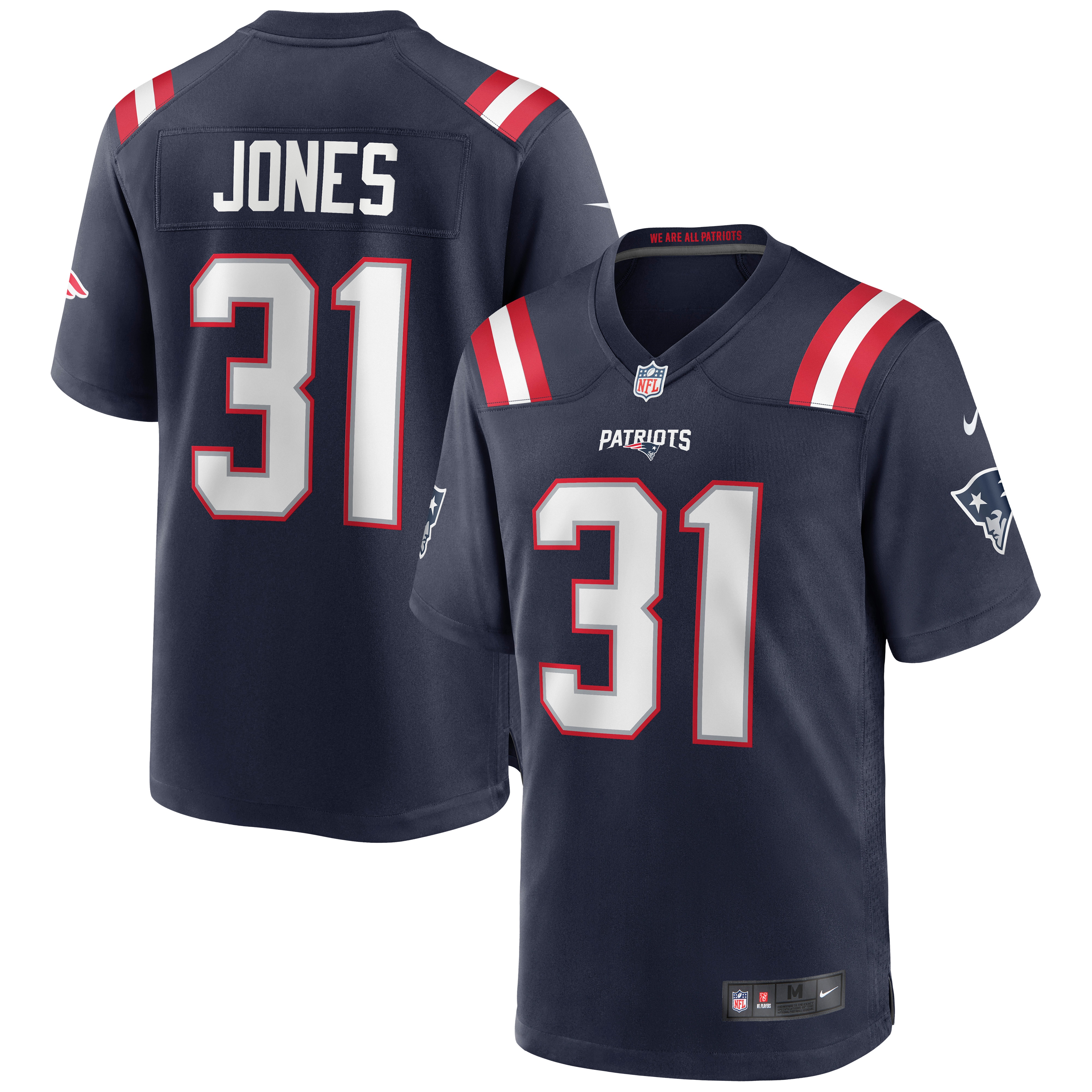 Jonathan Jones New England Patriots Game Jersey – Navy