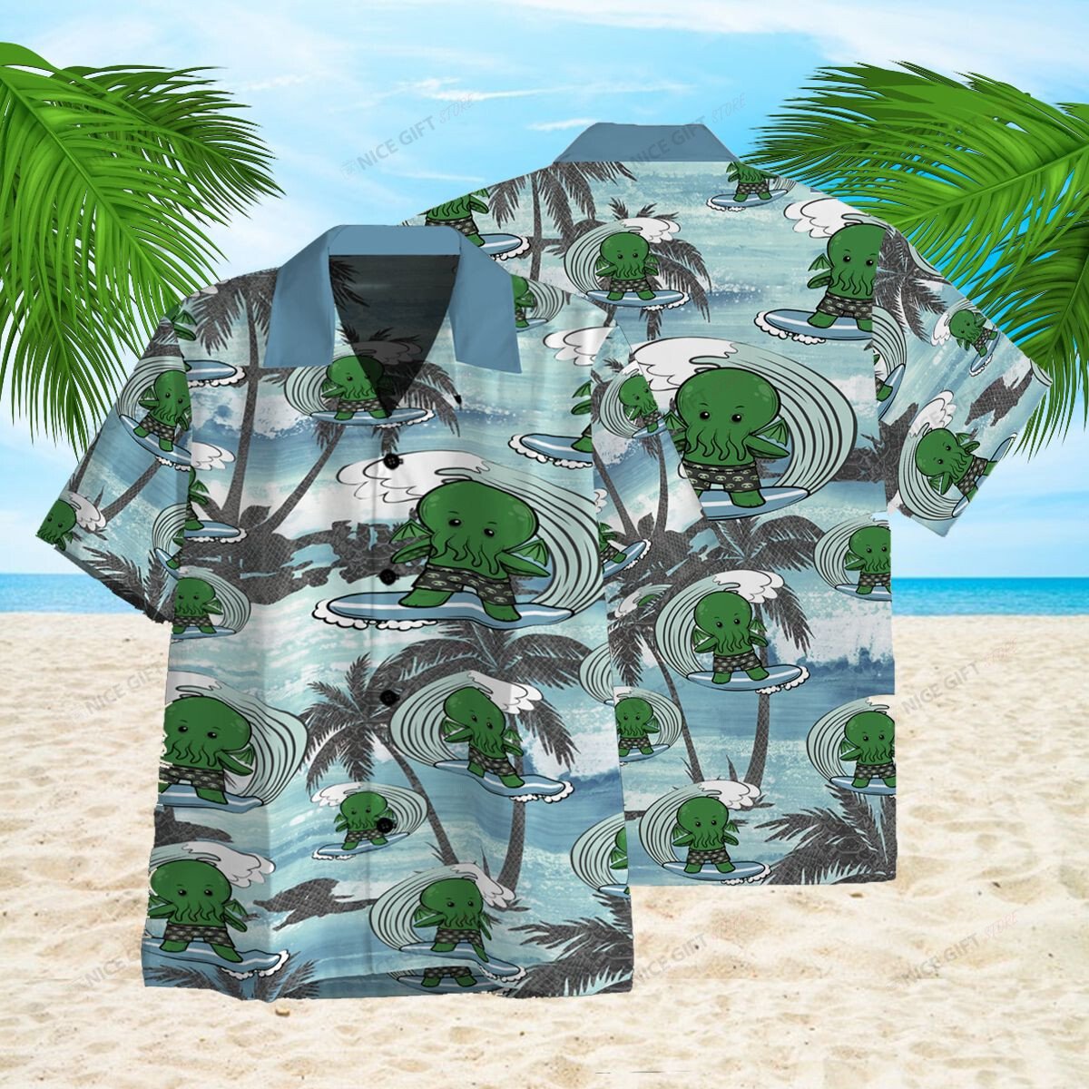 Beach Cthulhu Hawaiian 3D Shirt 3Hs-R5M1