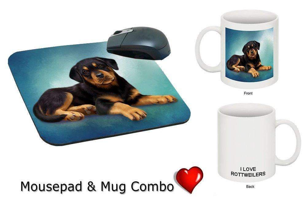 Rottweiler Puppy Mug & Mousepad Combo Gift Set Mpc48077