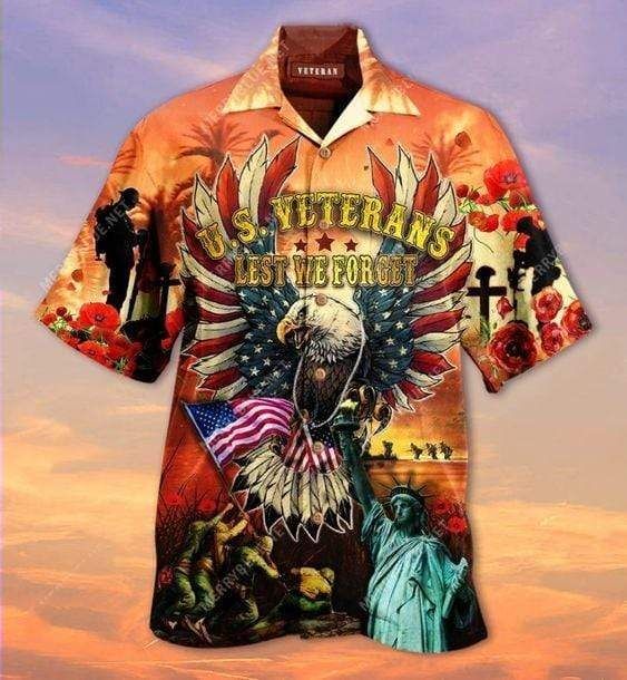 Hawaii Aloha Shirts Veterans Lest We Forget Ha34736