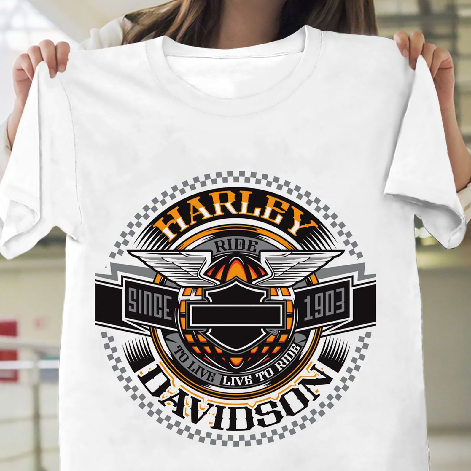 Live To Ride Harley Davidson Since 1903 New Motor Harley-Davidson Cycles T-Shirt