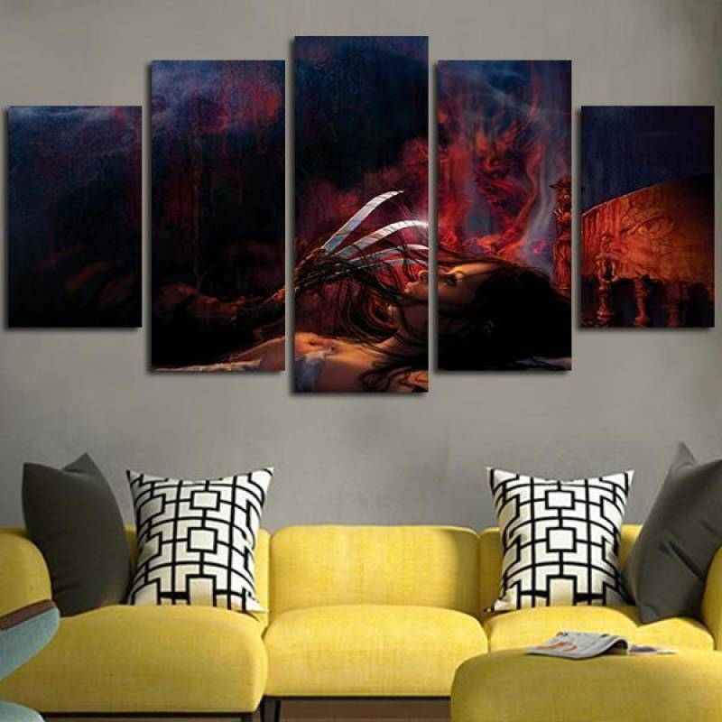 5 Panel A Nightmare On Elm Street 1984 Wall Art Canvas