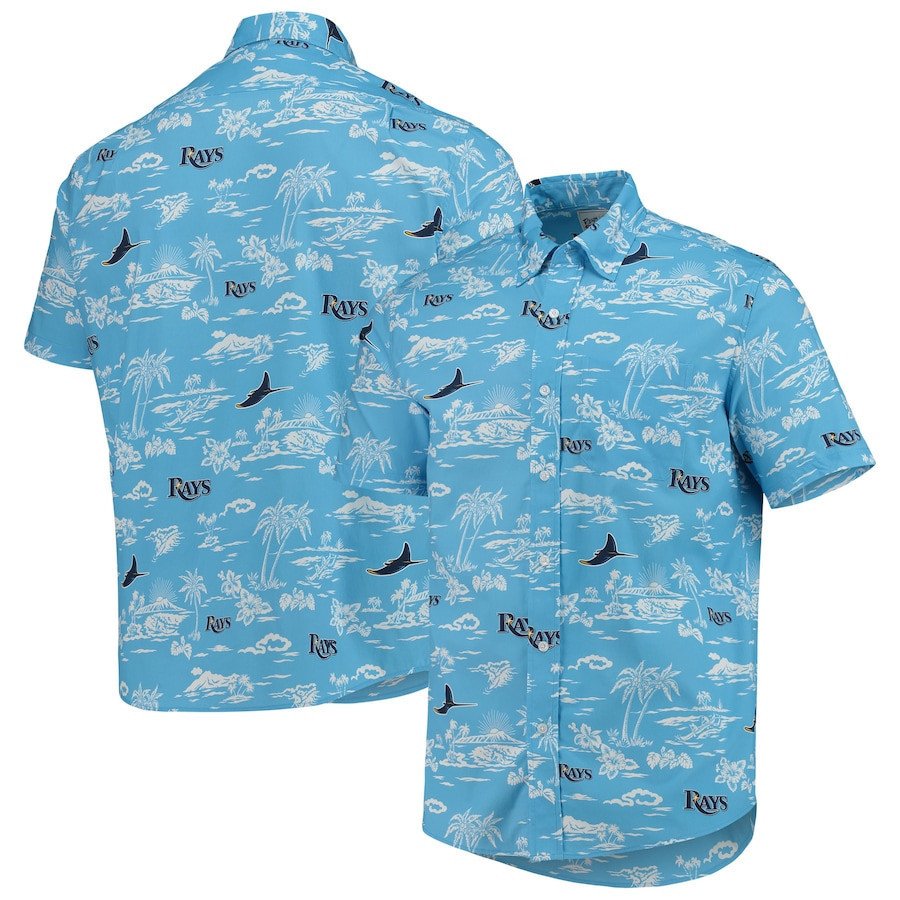 Tampa Bay Rays Hawaii Shirt Light Blue Ha32970