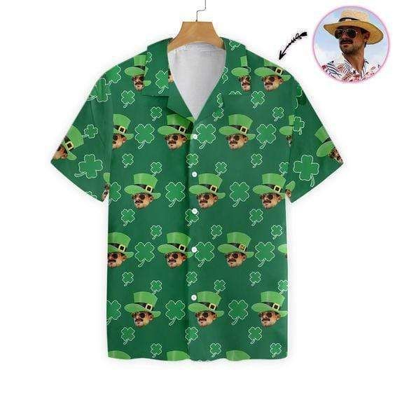 High Quality Custom Hawaii Aloha Shirts Irish St Patricks Day With Your Photo Ha110804