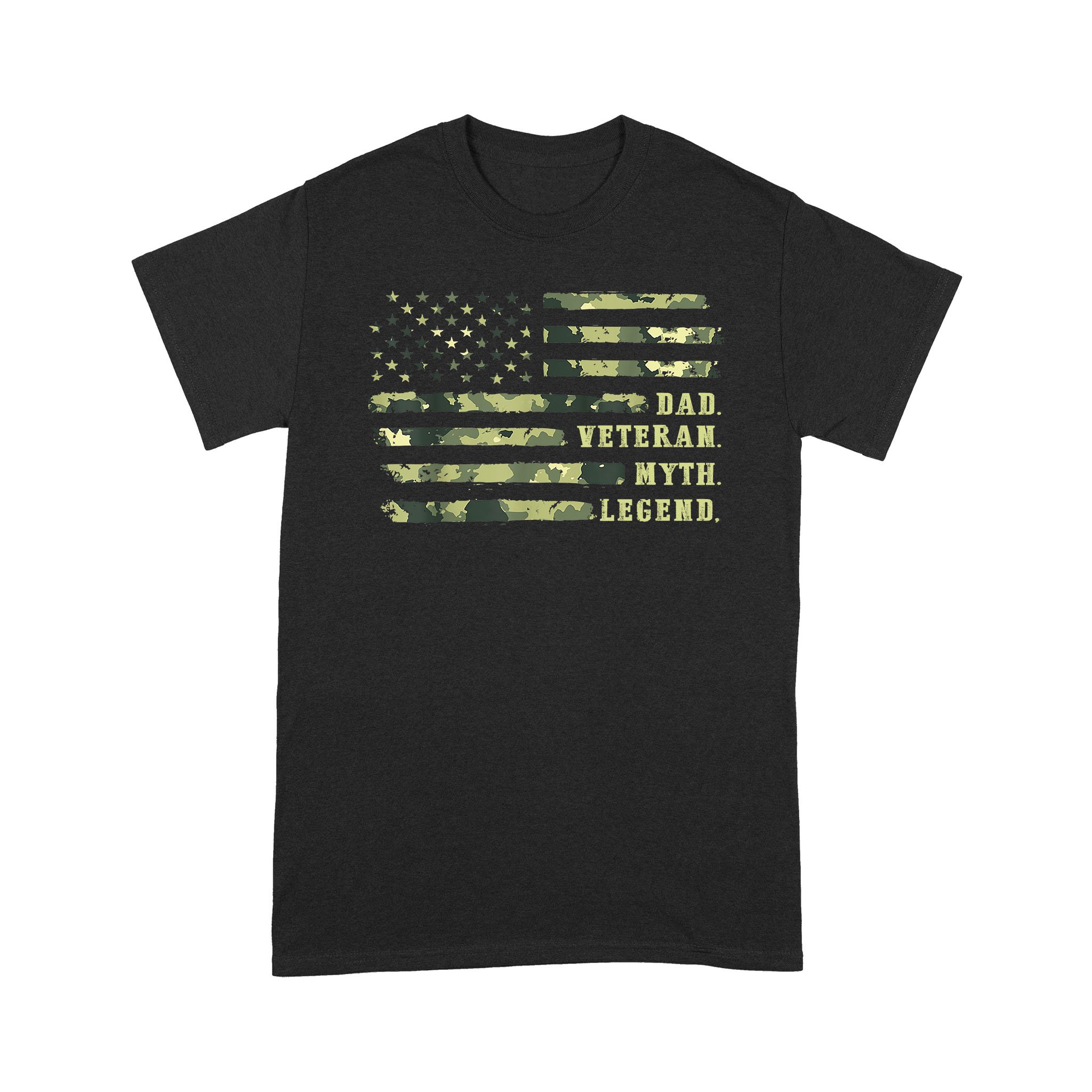 Dad Veteran Myth Legend Veteran Usa Flag Dad T-Shirt – Standard T-Shirt