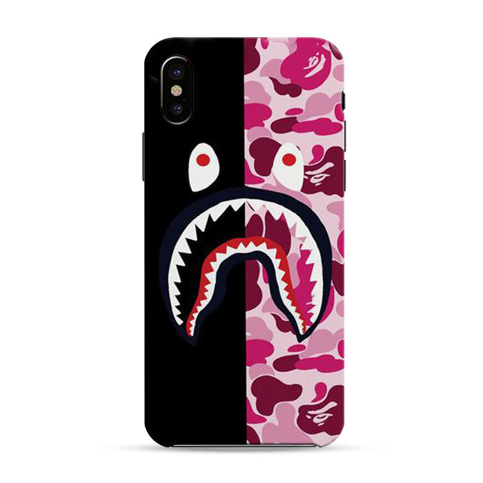 Bape Shark Black Pink iPhone X 3D Case