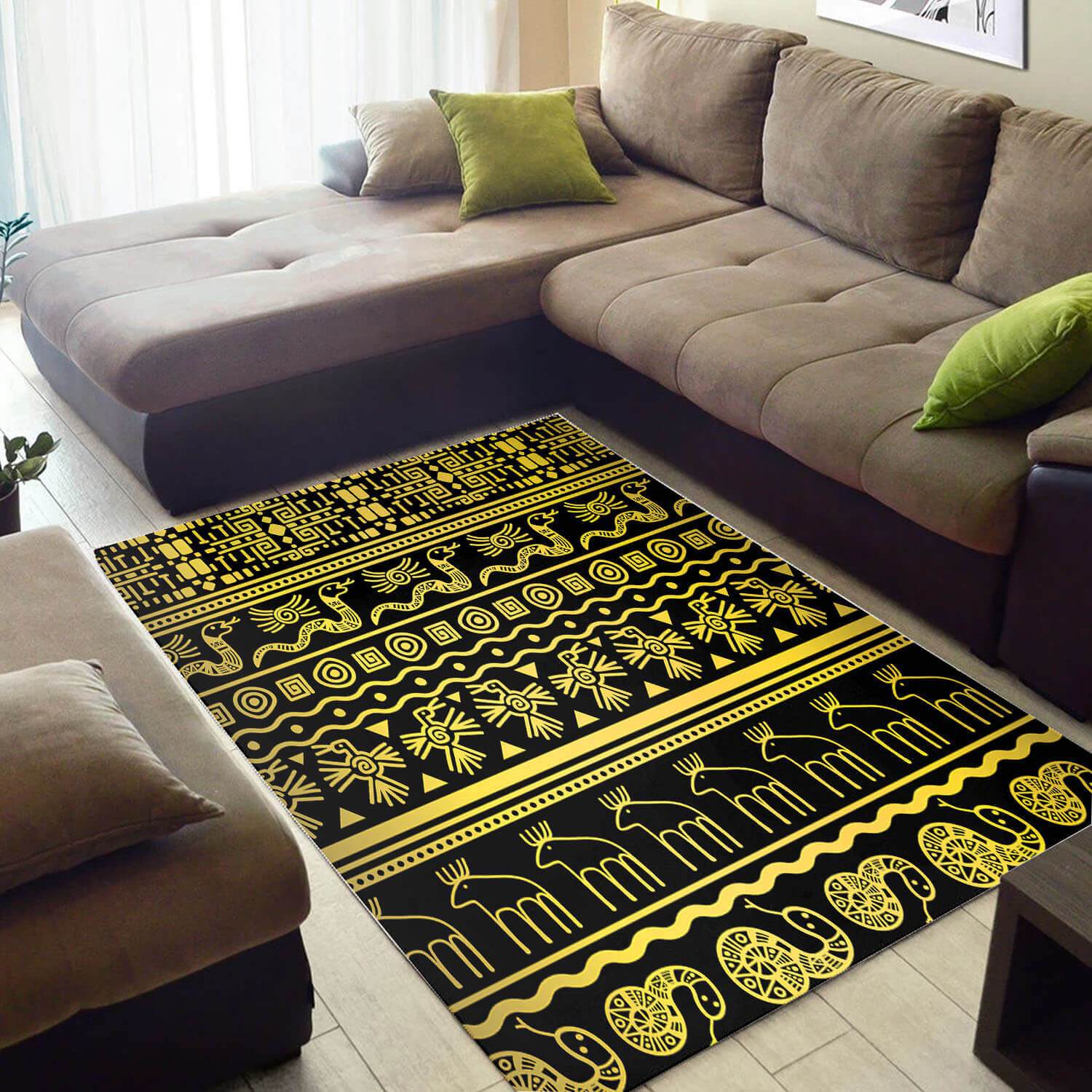 Modern African Rug Attractive African Style Afrocentric Pattern Art African Style Carpet African Living Room Decor WBG3558