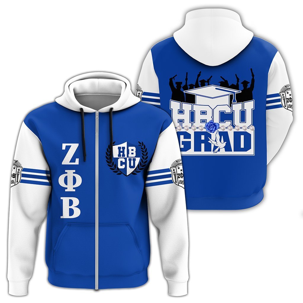 Greek Life Hoodie – Zeta Phi Beta Hbcu Graduation Zip Hoodie