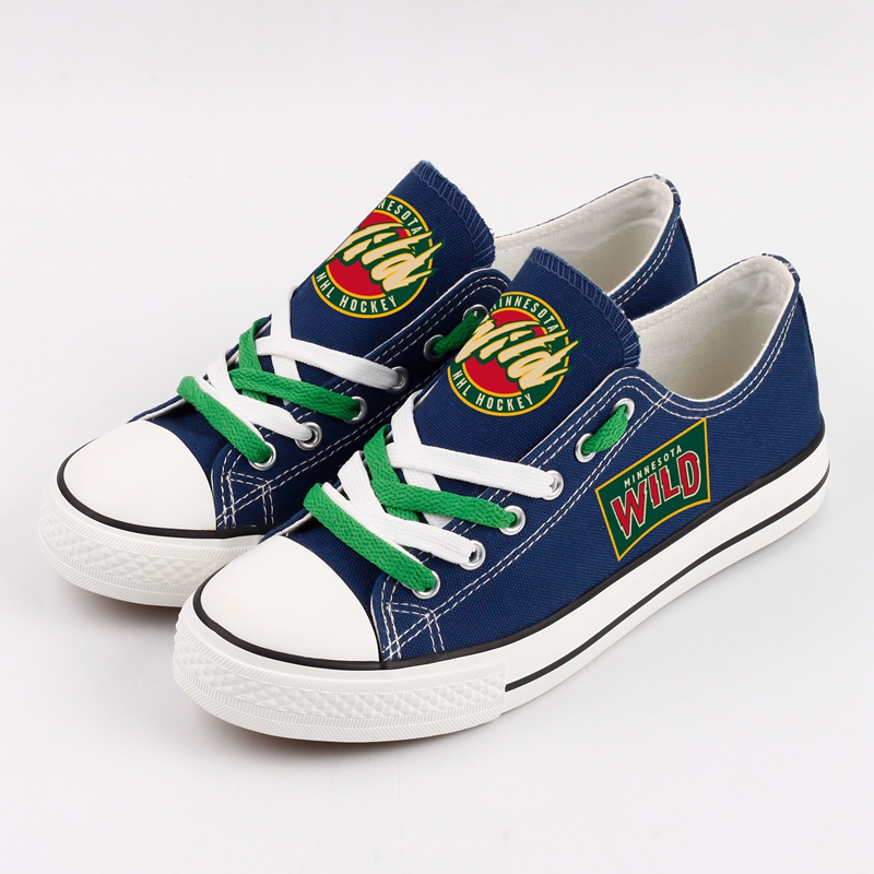 Minnesota Wild Shoes Cheap Low Top Canvas Shoes For Fans Style #3