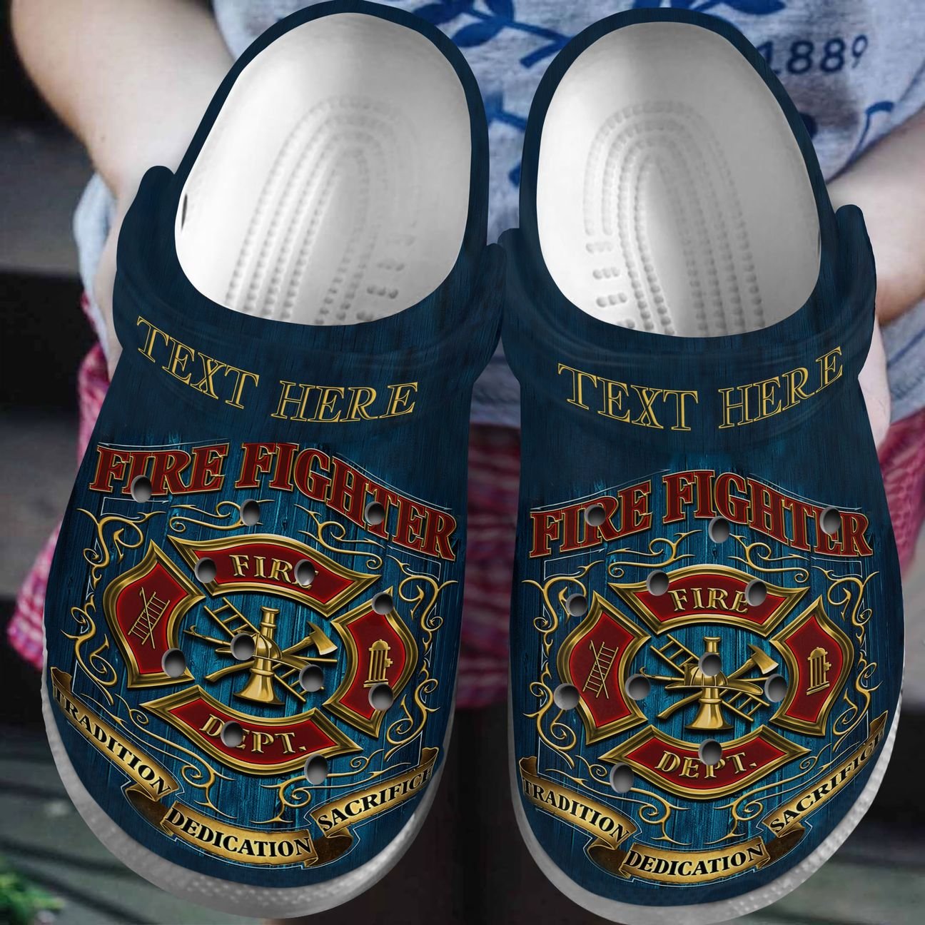 Firefighter Personalized Clog, Custom Name, Text, Color, Number Fashion Style For Women, Men, Kid, Print 3D Tradition Dedication Sacrifice