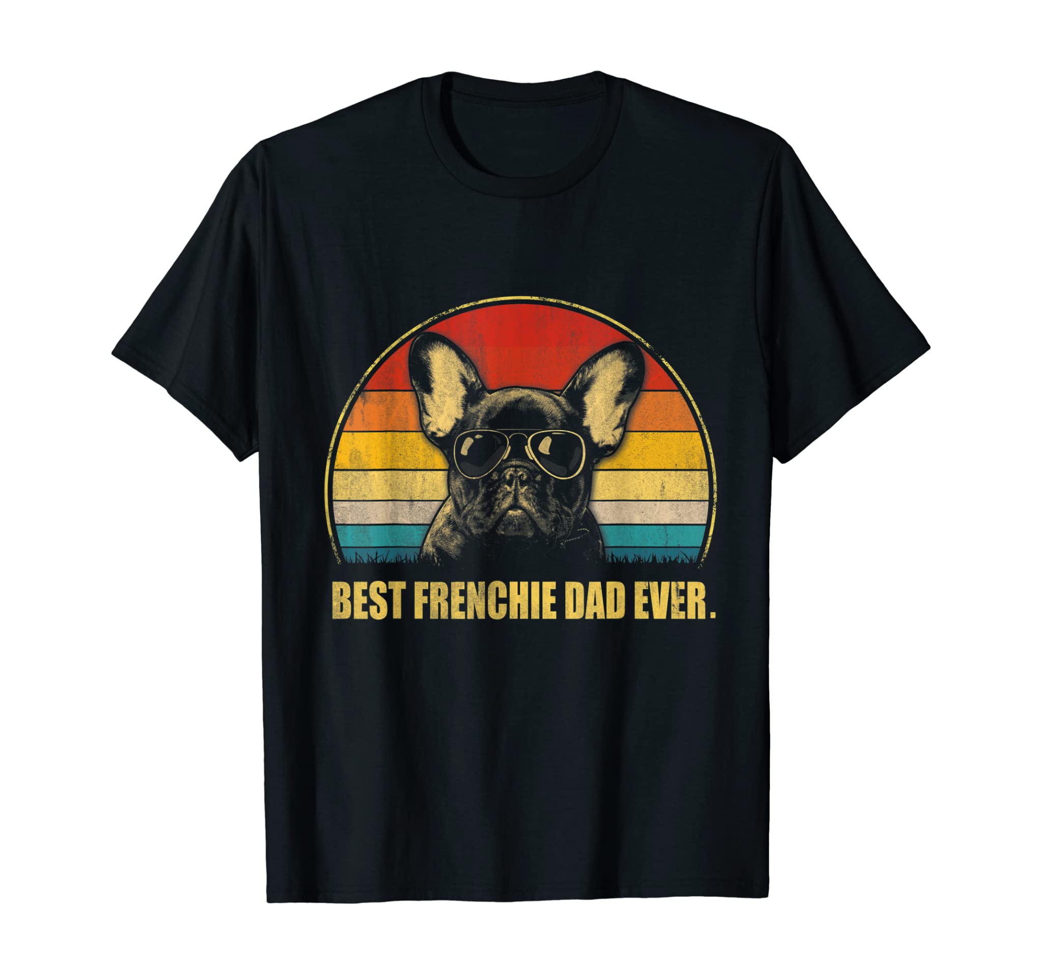 Vintage Best Frenchie Dad Ever Dog Lover for Father’s Day T-Shirt