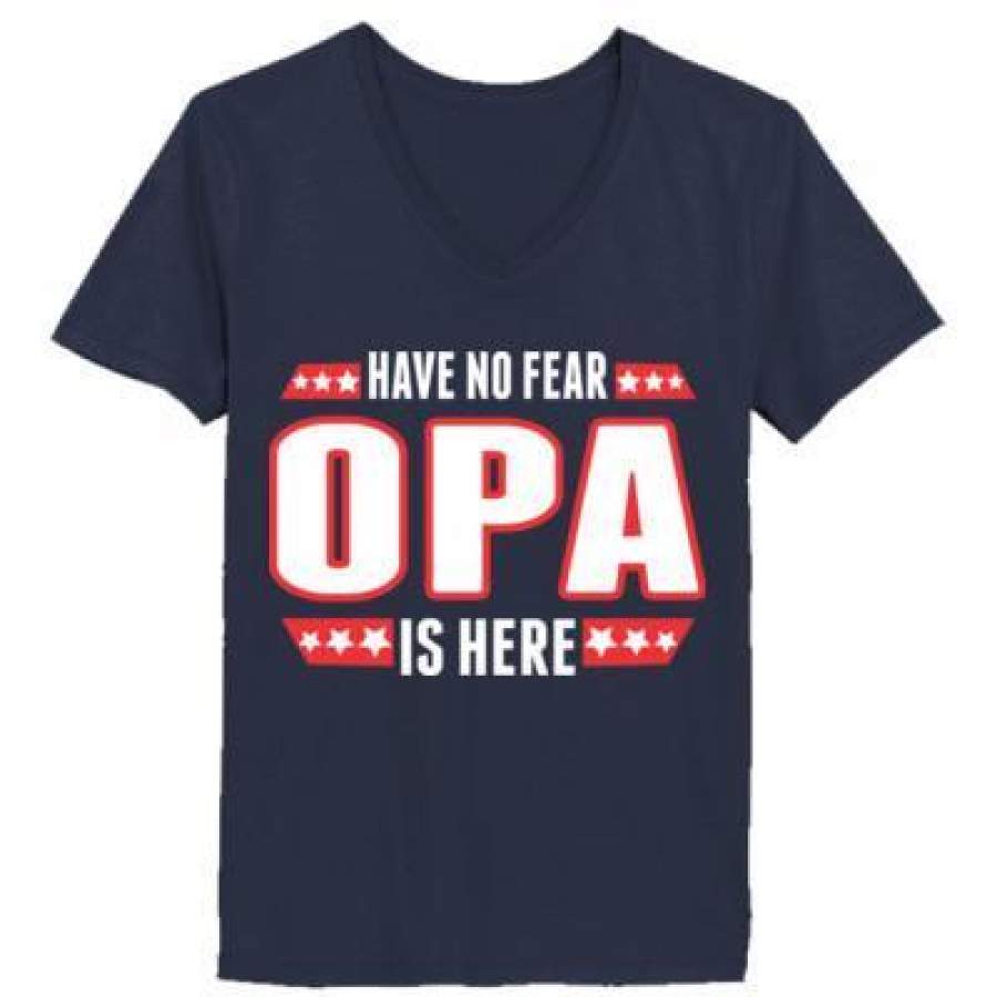 AGR Have No Fear Opa Is Here – Ladies’ V-Neck T-Shirt