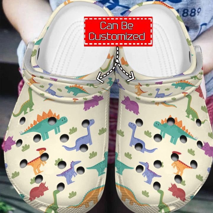 Colorful Crocs Dinosaurs Patterns Clog Shoes – Justbeperfect_Shop