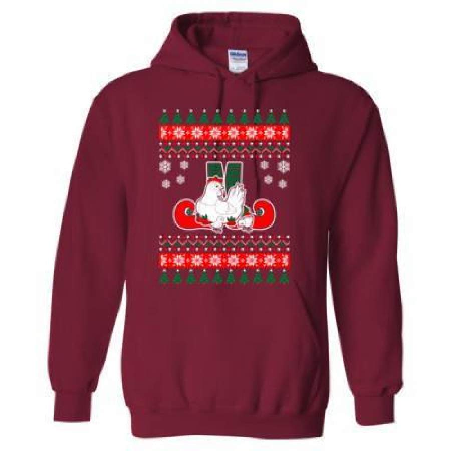 Agr Chicken Ugly Christmas Sweater 2023 – Heavy Blend™ Hooded Sweatshirt
