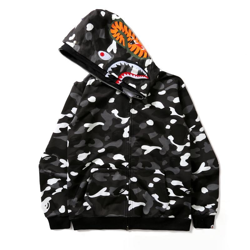 Bape City Camo Shark Reflective Hoodie Sweatshirt