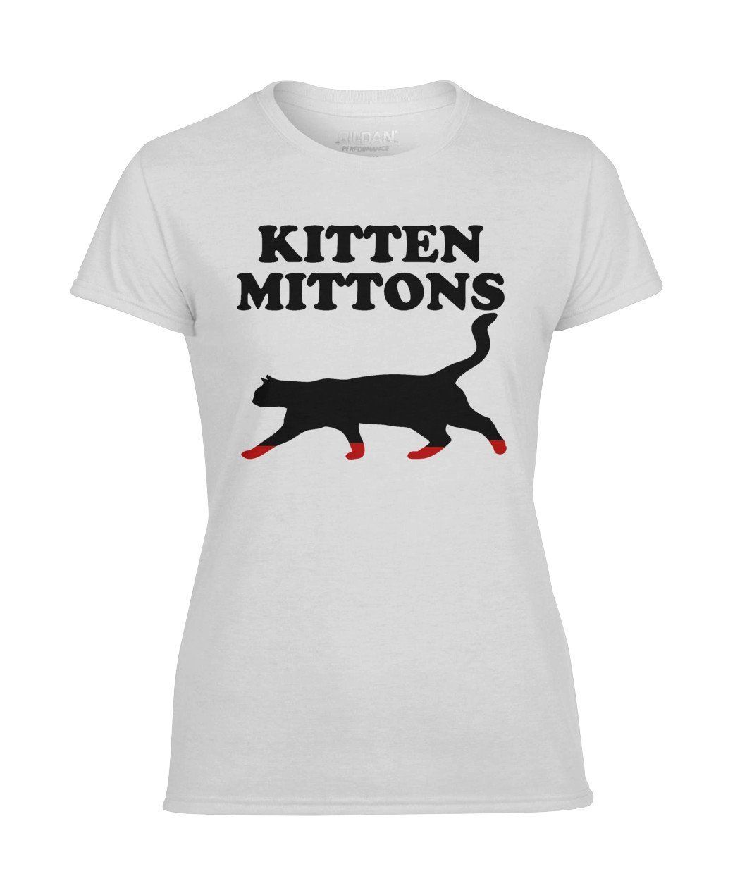 Shop Kitten Mittons shirt Women’s Performance Tee