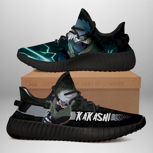 Best Kakashi Yeezy Shoes Naruto Anime Sneakers Fan Gift For Sale