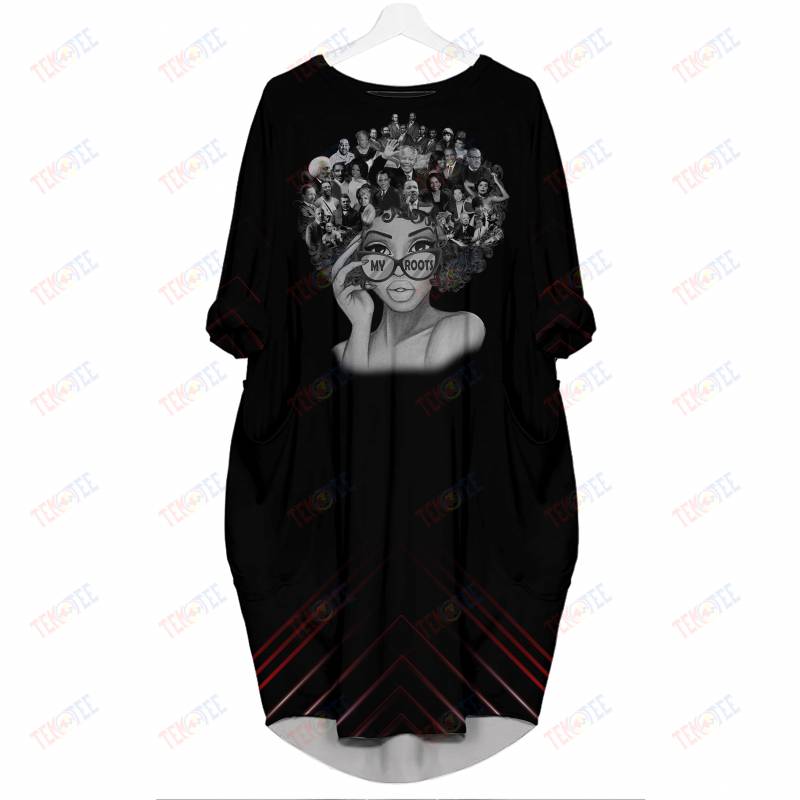 Temotee African Dress 31 – My Roots 3D Dress for Black Girls Afro Girl Shirt African American Woman Gift Idea TMT6310