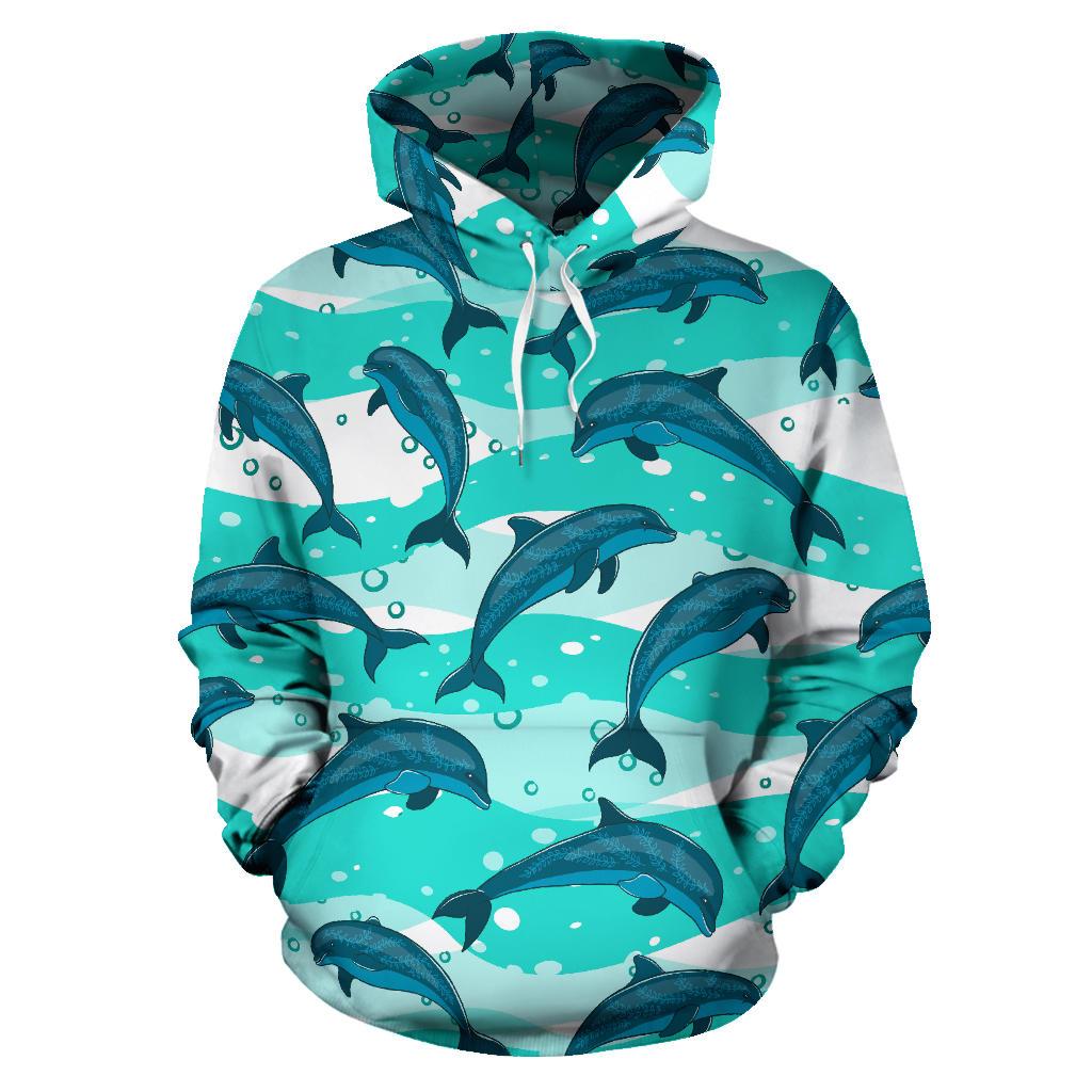 Dolphin Sea Pattern Men Women Pullover Hoodie