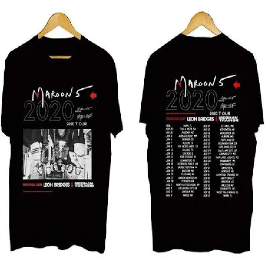 Maroon 5 World Tour 2020 Black T-Shirt