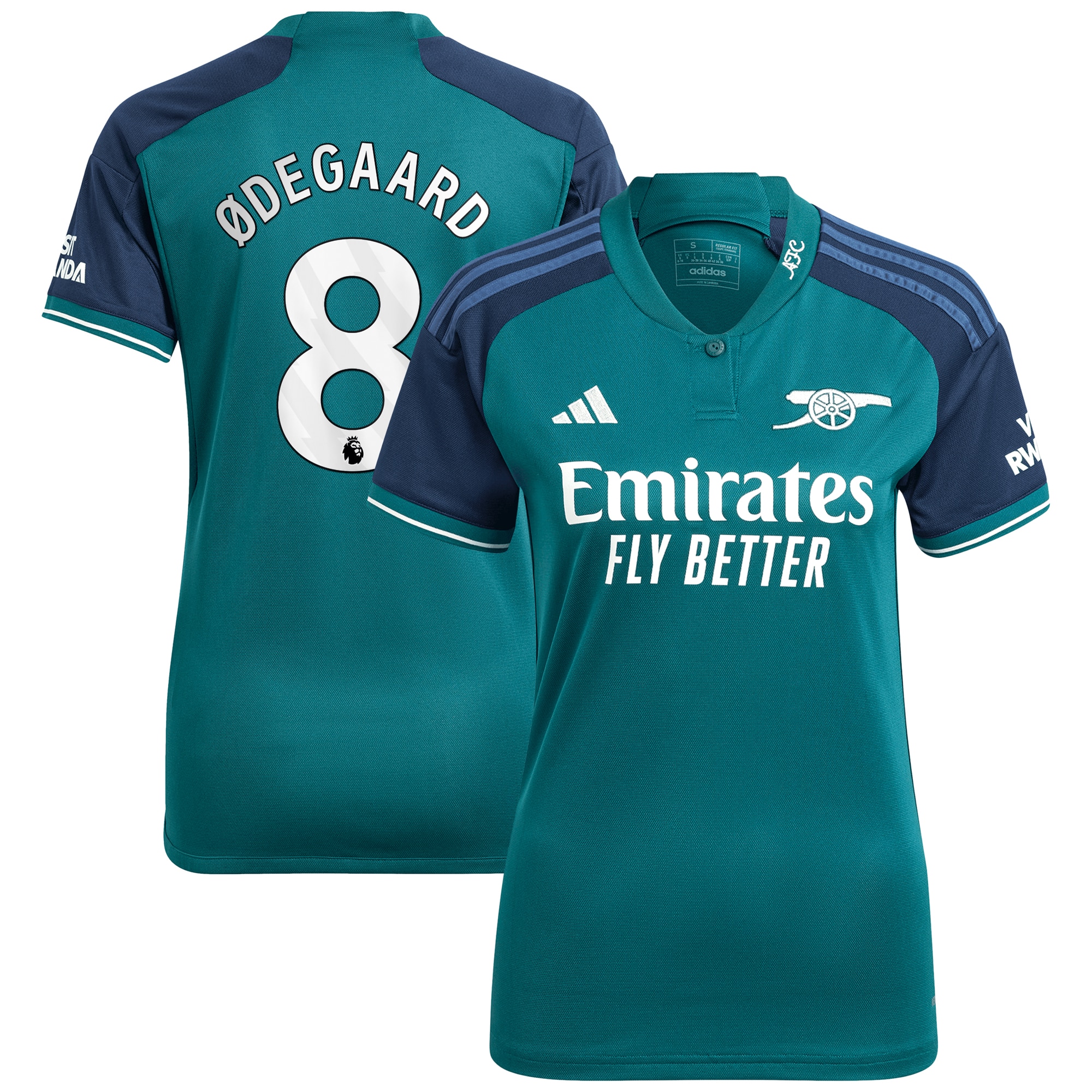 Martin Odegaard Arsenal Women's 2023/24 Third Replica Player Jersey – Green