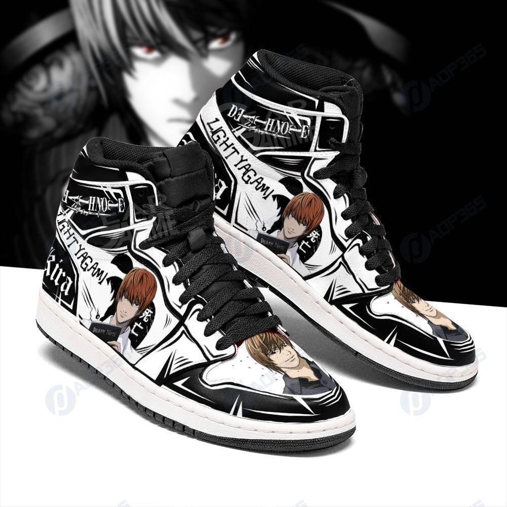 Light Yagami Sneakers Custom Death Note Anime Shoes Fan Mn05 Air Jordan 13 Shoes Hajd2403101