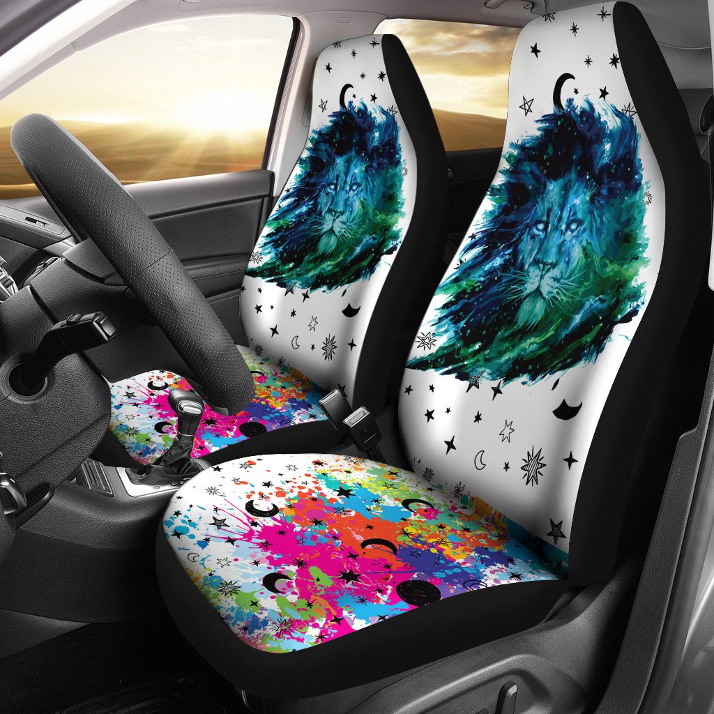 African Lion Drawing Car Seat Covers