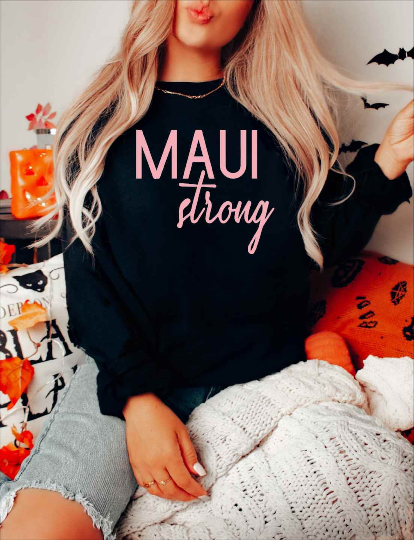 Maui Strong Sweatshirt, Maui Wildfire Relief Sweatshirt, Lahaina Hawaii Fires, Maui Wildfire Sweatshirt, Proceeds Donated Sweatshirt Sws1839