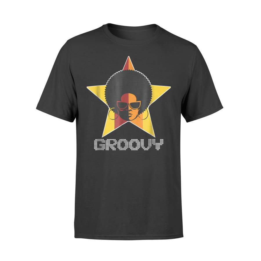 Groovy Black Disco Diva  Natural Hair Black Queens T-Shirt